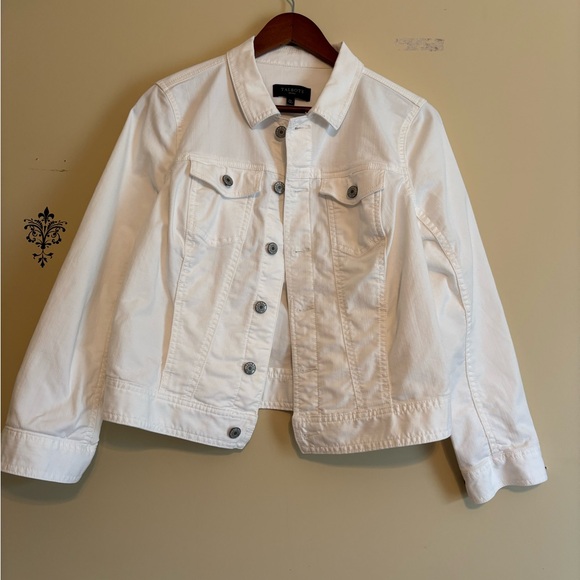 Talbots white denim jacket size medium petite - Picture 1 of 4
